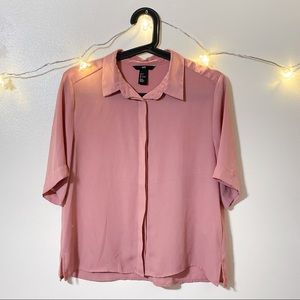 Cropped Button Front Shirt